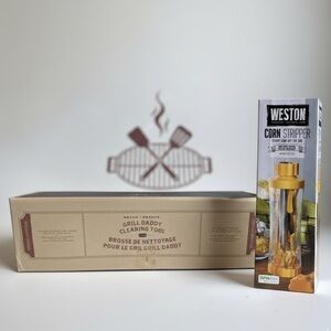 NEW Grill Daddy Grand Cleaning Tool & Weston Corn Stripper Bundle – BBQ Set